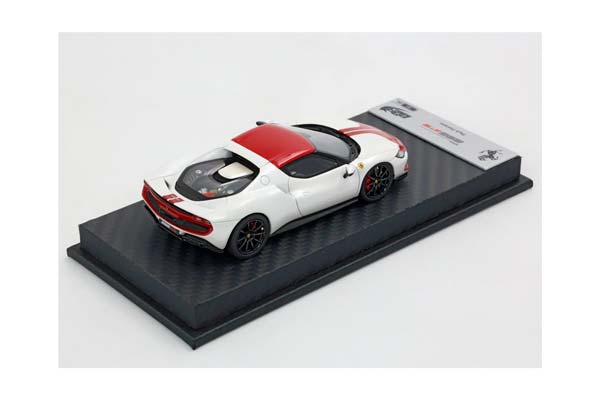 FERRARI 296 ASSETTO FIORANO FUJI WHITE GLOSS AND DARK RED ROOF / ФЕРРАРИ 296 АССЕТТО ФУДЖИ ГЛОСС ДАРК РООФ 1:43 КРАСНЫЙ — фото 2