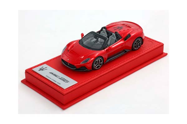 MASERATI MC20 CIELO - GENUINE LEATHER BASE RED VINCENTE - BIRDCAGE RIMS / МАЗЕРАТИ МС20 КИЕЛО 1:43 КРАСНЫЙ