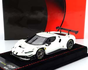 FERRARI 296 GT3 EVO 3.9L TURBO V8 #0 RACING (2022), BIANCO AVUS - WHITE