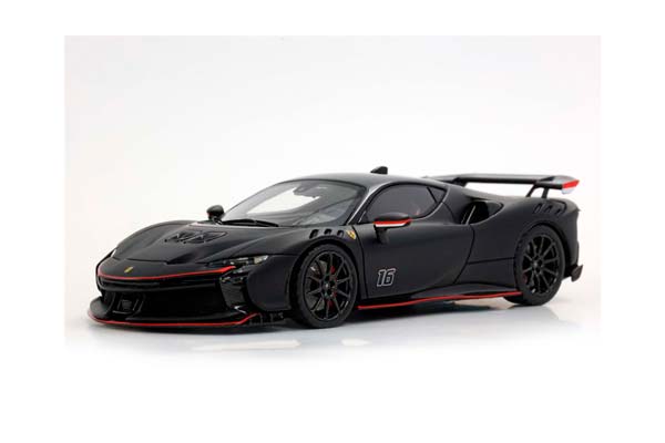 FERRARI SF90 XX STRADALE #16 MATT BLACK / ФЕРРАРИ СФ90 КСКС СТРАДАЛЕ #16 МАТТ 1:43 ЧЕРНЫЙ — фото 4
