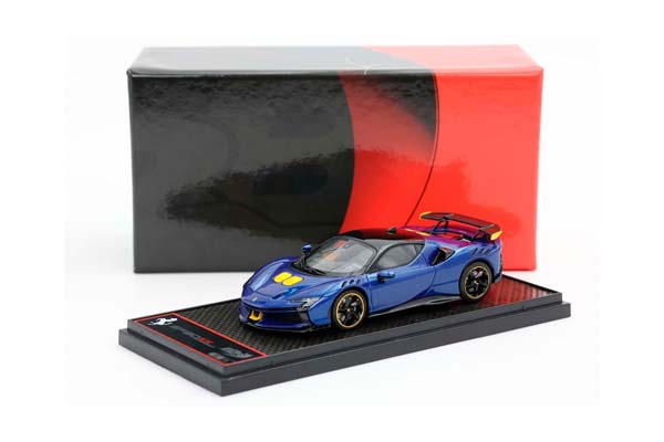 FERRARI SF90 XX STRADALE BLUE TOUR DE FRANCE / ФЕРРАРИ СФ90 КСКС СТРАДАЛЕ ТУР ДЕ ФРАНС 1:43 СИНИЙ — фото 7