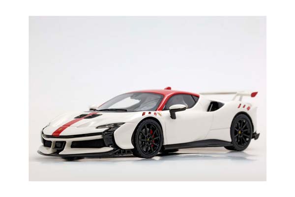 FERRARI SF90 XX STRADALE FUJI WHITE GLOSS AND RED ROOF AND CARBON WHEELS / ФЕРРАРИ СФ90 КСКС СТРАДАЛЕ ФУДЖИ ГЛОСС РООФ КАРБОН КОЛЕСА 1:43 КРАСНЫЙ — фото 4