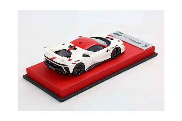 FERRARI SF90 XX STRADALE FUJI WHITE GLOSS AND RED ROOF AND CARBON WHEELS / ФЕРРАРИ СФ90 КСКС СТРАДАЛЕ ФУДЖИ ГЛОСС РООФ КАРБОН КОЛЕСА 1:43 КРАСНЫЙ — фото 2