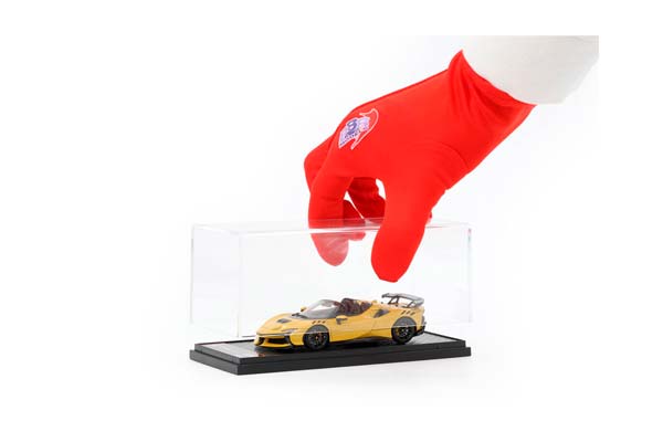 FERRARI SF90 XX SPIDER CARBON WHEELS YELLOW MONTECARLO / ФЕРРАРИ СФ90 КСКС СПАЙДЕР КАРБОН КОЛЕСА МОНТЕКАРЛО 1:43 ЖЕЛТЫЙ — фото 3