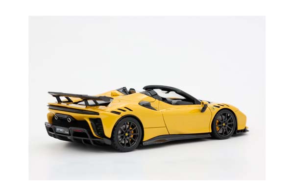 FERRARI SF90 XX SPIDER CARBON WHEELS YELLOW MONTECARLO / ФЕРРАРИ СФ90 КСКС СПАЙДЕР КАРБОН КОЛЕСА МОНТЕКАРЛО 1:43 ЖЕЛТЫЙ — фото 4