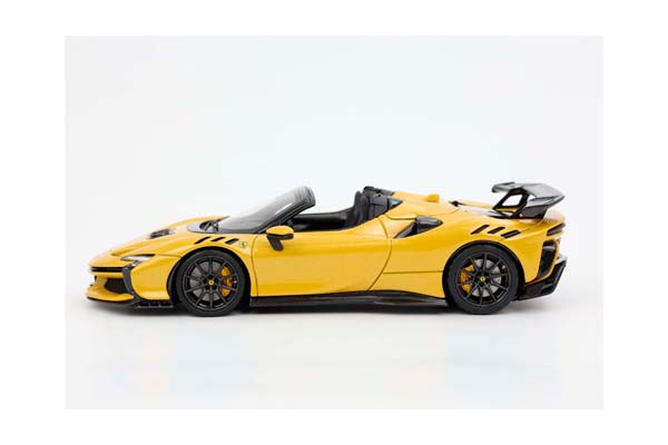FERRARI SF90 XX SPIDER CARBON WHEELS YELLOW MONTECARLO / ФЕРРАРИ СФ90 КСКС СПАЙДЕР КАРБОН КОЛЕСА МОНТЕКАРЛО 1:43 ЖЕЛТЫЙ — фото 6
