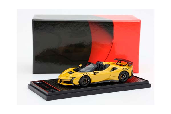 FERRARI SF90 XX SPIDER CARBON WHEELS YELLOW MONTECARLO / ФЕРРАРИ СФ90 КСКС СПАЙДЕР КАРБОН КОЛЕСА МОНТЕКАРЛО 1:43 ЖЕЛТЫЙ — фото 7