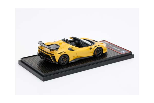 FERRARI SF90 XX SPIDER CARBON WHEELS YELLOW MONTECARLO / ФЕРРАРИ СФ90 КСКС СПАЙДЕР КАРБОН КОЛЕСА МОНТЕКАРЛО 1:43 ЖЕЛТЫЙ — фото 2