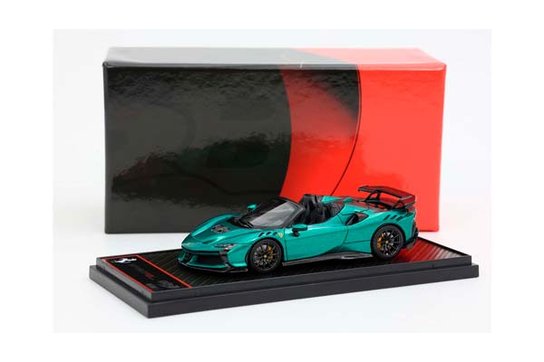 FERRARI SF90 XX SPIDER GREEN JEWEL CARBON RIMS / ФЕРРАРИ СФ90 КСКС СПАЙДЕР ДЖЕВЕЛ КАРБОН ДИСКИ 1:43 ЗЕЛЕНЫЙ — фото 7