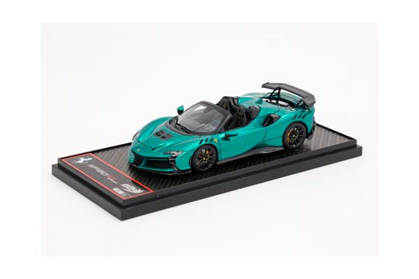 FERRARI SF90 XX SPIDER GREEN JEWEL CARBON RIMS / ФЕРРАРИ СФ90 КСКС СПАЙДЕР ДЖЕВЕЛ КАРБОН ДИСКИ 1:43 ЗЕЛЕНЫЙ — фото 1