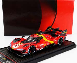 FERRARI 499P 3.0L TURBO V6 TEAM FERRARI AF CORSE #51 WINNER 24H LE MANS (2023) ALESSANDRO PIER GUIDI - JAMES CALADO - ANTONIO GIOVINAZZI, RED YELLOW BLACK