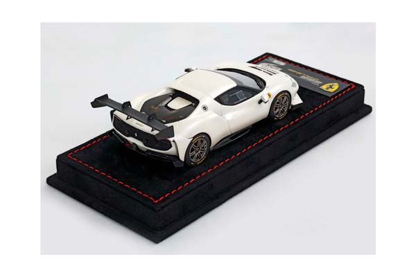 FERRARI 296 CHALLENGE 2023 FUJI WHITE ALCANTARA BASE / ФЕРРАРИ 296 КХАЛЛЕНГЕ 2023 ФУДЖИ АЛКАНТАРА БАЗА 1:43 БЕЛЫЙ — фото 3