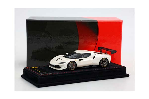 FERRARI 296 CHALLENGE 2023 FUJI WHITE ALCANTARA BASE / ФЕРРАРИ 296 КХАЛЛЕНГЕ 2023 ФУДЖИ АЛКАНТАРА БАЗА 1:43 БЕЛЫЙ — фото 4