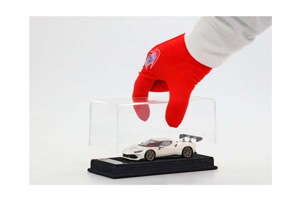 FERRARI 296 CHALLENGE 2023 FUJI WHITE ALCANTARA BASE / ФЕРРАРИ 296 КХАЛЛЕНГЕ 2023 ФУДЖИ АЛКАНТАРА БАЗА 1:43 БЕЛЫЙ — фото 2