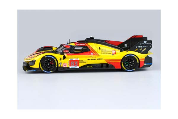 FERRARI 499P CAR N. 83 - LE MANS 2024 DRIVERS KUBICA YE SHWARTZMAN / ФЕРРАРИ 499П АВТОМОБИЛЬ № 83 2024 1:43 — фото 4