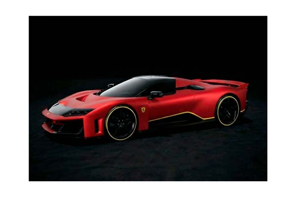 FERRARI F80 ROSSO MAGMA MATT WITH YELLOW ACCENTS / ФЕРРАРИ Ф80 МАГМА МАТТ АККЕНТС 1:43 КРАСНЫЙ — фото 1