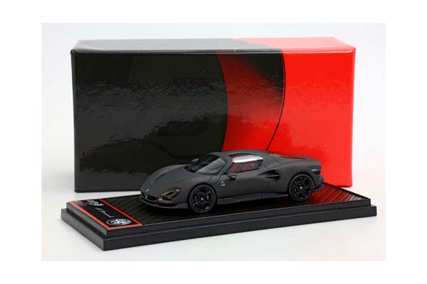 ALFA ROMEO 33 STRADALE FULL MATT CARBON FIBRE / АЛЬФА РОМЕО 33 СТРАДАЛЕ ФУЛЛ МАТТ КАРБОН ФИБРЕ 1:43 ЧЕРНЫЙ — фото 6