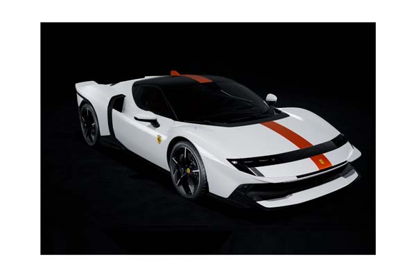 FERRARI 849 TESTAROSSA BIANCO ITALIA WITH GIALLO AMBRA STRIPE / ФЕРРАРИ 849 ТЕСТАРОССА ИТАЛИА АМБРА ПОЛОСА 1:43 ЖЕЛТЫЙ