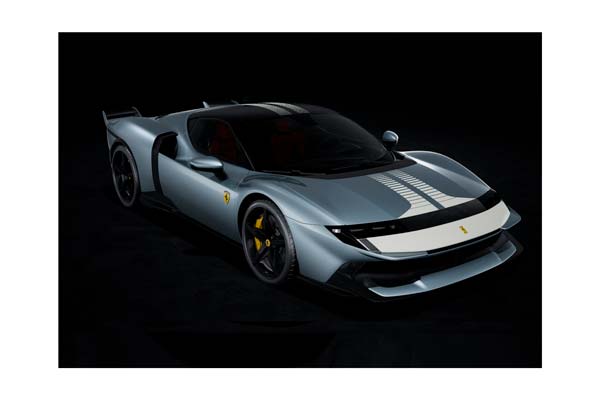 FERRARI 849 TESTAROSSA ASSETTO FIORANO GRIGIO TITANIO MATT WITH WHITE LIVERY PRESS VERSION / ФЕРРАРИ 849 ТЕСТАРОССА АССЕТТО ТИТАНИО МАТТ ЛИВЕРИ ПРЕСС ВЕРСИОН 1:43 БЕЛЫЙ