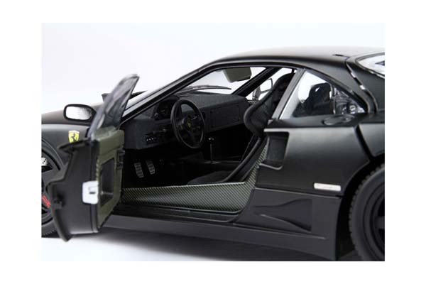 FERRARI F40 MATT BLACK AND BLACK SEATS BBR-KYOSHO / ФЕРРАРИ Ф40 МАТТ СЕАТС ББР-КИОСХО 1:18 ЧЕРНЫЙ — фото 4