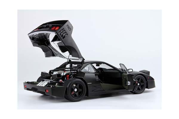 FERRARI F40 MATT BLACK AND BLACK SEATS BBR-KYOSHO / ФЕРРАРИ Ф40 МАТТ СЕАТС ББР-КИОСХО 1:18 ЧЕРНЫЙ — фото 8