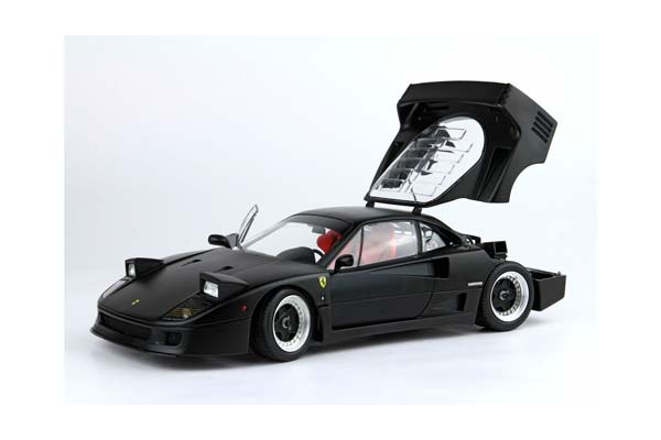 FERRARI F40 MATT BLACK SNOW TIRES AND RED SEATS BBR-KYOSHO / ФЕРРАРИ Ф40 МАТТ СНОВ ТИРЕС СЕАТС ББР-КИОСХО 1:18 КРАСНЫЙ — фото 3