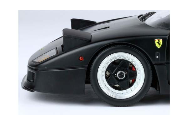 FERRARI F40 MATT BLACK SNOW TIRES AND RED SEATS BBR-KYOSHO / ФЕРРАРИ Ф40 МАТТ СНОВ ТИРЕС СЕАТС ББР-КИОСХО 1:18 КРАСНЫЙ — фото 7