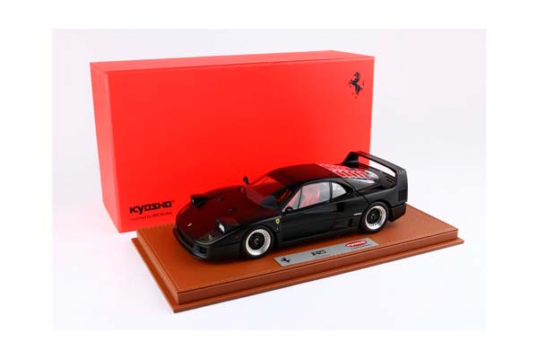 FERRARI F40 MATT BLACK SNOW TIRES AND RED SEATS BBR-KYOSHO / ФЕРРАРИ Ф40 МАТТ СНОВ ТИРЕС СЕАТС ББР-КИОСХО 1:18 КРАСНЫЙ — фото 10