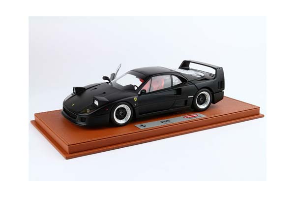 FERRARI F40 MATT BLACK SNOW TIRES AND RED SEATS BBR-KYOSHO / ФЕРРАРИ Ф40 МАТТ СНОВ ТИРЕС СЕАТС ББР-КИОСХО 1:18 КРАСНЫЙ
