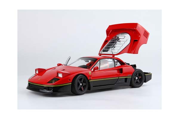 FERRARI F40 RED-BLACK GOLD STRIPE BBR-KYOSHO / ФЕРРАРИ Ф40 - ПОЛОСА ББР-КИОСХО 1:18 КРАСНЫЙ — фото 3