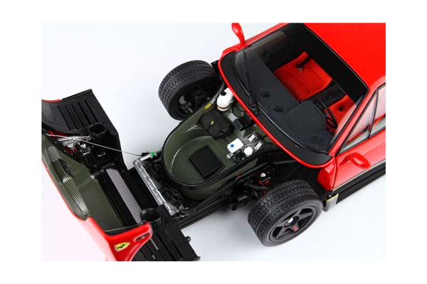 FERRARI F40 RED-BLACK GOLD STRIPE BBR-KYOSHO / ФЕРРАРИ Ф40 - ПОЛОСА ББР-КИОСХО 1:18 КРАСНЫЙ — фото 7
