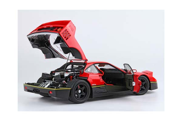 FERRARI F40 RED-BLACK GOLD STRIPE BBR-KYOSHO / ФЕРРАРИ Ф40 - ПОЛОСА ББР-КИОСХО 1:18 КРАСНЫЙ — фото 8
