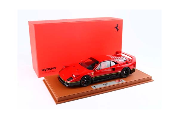 FERRARI F40 RED-BLACK GOLD STRIPE BBR-KYOSHO / ФЕРРАРИ Ф40 - ПОЛОСА ББР-КИОСХО 1:18 КРАСНЫЙ — фото 10