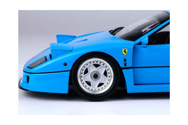 FERRARI F40 LIGHT BLUE AND SILVER RIMS BBR-KYOSHO / ФЕРРАРИ Ф40 ЛИГХТ ДИСКИ ББР-КИОСХО 1:18 ГОЛУБОЙ — фото 5