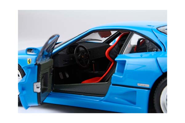 FERRARI F40 LIGHT BLUE AND SILVER RIMS BBR-KYOSHO / ФЕРРАРИ Ф40 ЛИГХТ ДИСКИ ББР-КИОСХО 1:18 ГОЛУБОЙ — фото 6