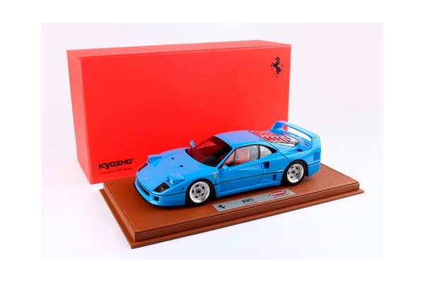 FERRARI F40 LIGHT BLUE AND SILVER RIMS BBR-KYOSHO / ФЕРРАРИ Ф40 ЛИГХТ ДИСКИ ББР-КИОСХО 1:18 ГОЛУБОЙ — фото 10