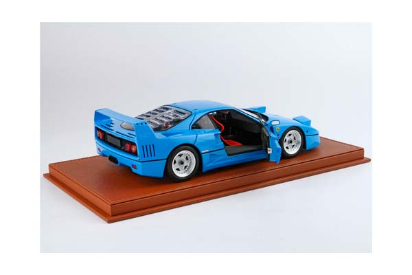 FERRARI F40 LIGHT BLUE AND SILVER RIMS BBR-KYOSHO / ФЕРРАРИ Ф40 ЛИГХТ ДИСКИ ББР-КИОСХО 1:18 ГОЛУБОЙ — фото 2