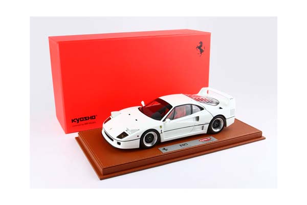 FERRARI F40 WHITE AND BLACK-SILVER RIMS BBR-KYOSHO / ФЕРРАРИ Ф40 - ДИСКИ ББР-КИОСХО 1:18 БЕЛЫЙ — фото 4