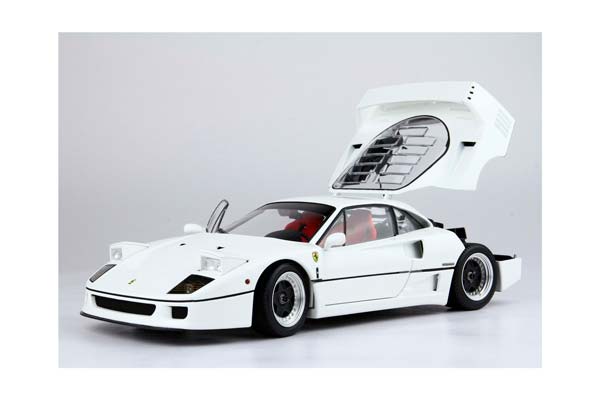 FERRARI F40 WHITE AND BLACK-SILVER RIMS BBR-KYOSHO / ФЕРРАРИ Ф40 - ДИСКИ ББР-КИОСХО 1:18 БЕЛЫЙ — фото 10