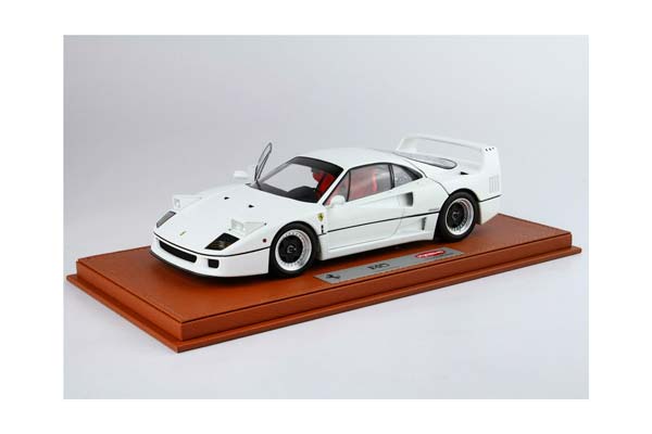 FERRARI F40 WHITE AND BLACK-SILVER RIMS BBR-KYOSHO / ФЕРРАРИ Ф40 - ДИСКИ ББР-КИОСХО 1:18 БЕЛЫЙ — фото 1
