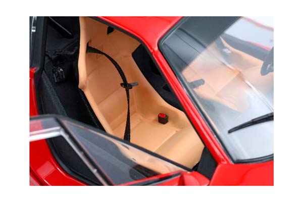 FERRARI F40 1987 ROSSO CORSA - MANSELL - FULL OPEN DIECAST WITH SCHEDONI BOOK AND SUITCASE MINIATURE / ФЕРРАРИ Ф40 1987 1:18 КРАСНЫЙ — фото 6