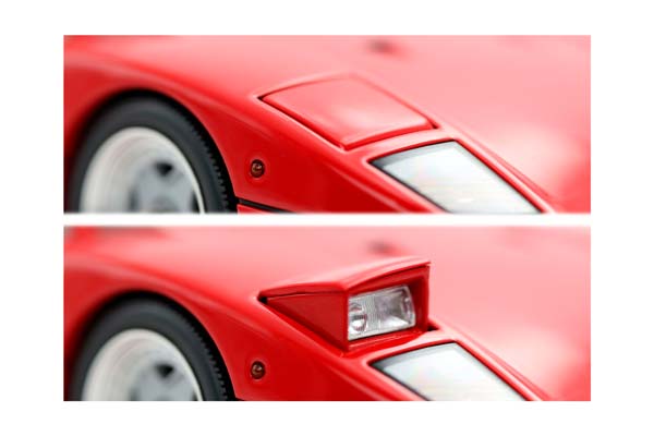 FERRARI F40 1987 ROSSO CORSA - MANSELL - FULL OPEN DIECAST WITH SCHEDONI SUITCASE MINIATURE / ФЕРРАРИ Ф40 1987 1:18 КРАСНЫЙ — фото 7