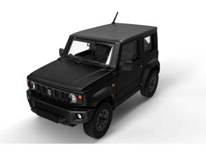 SUZUKI JIMNY LB74 2018 (ЛЕВОРУЛЬНЫЙ) ЧЕРНЫЙ (ДЛИНА МОДЕЛИ 6-10 СМ) — фото 3