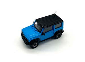 SUZUKI JIMNY JB74 LHD (2018), BLUE WITH BLACK TOP (ДЛИНА МОДЕЛИ 6-10 СМ)