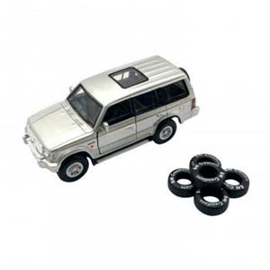 MITSUBISHI PAJERO 2 ПОКОЛЕНИЕ 1996 (ПРАВОРУЛЬНЫЙ) СЕРЕБРИСТЫЙ С БЕЛЫМ (ДЛИНА МОДЕЛИ 6-10 СМ) — фото 3