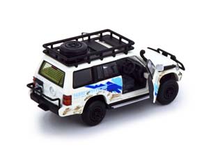 MITSUBISHI PAJERO 2 ПОКОЛЕНИЕ 1996 (ПРАВОРУЛЬНЫЙ) БЕЛЫЙ (ДЛИНА МОДЕЛИ 6-10 СМ) — фото 2