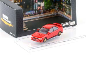 SUBARU IMPREZA WRX 1994 (ЛЕВОРУЛЬНЫЙ) КРАСНЫЙ (ДЛИНА МОДЕЛИ 6-10 СМ)