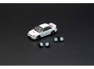 SUBARU IMPREZA WRX 2001 (ПРАВОРУЛЬНЫЙ) БЕЛЫЙ (ДЛИНА МОДЕЛИ 6-10 СМ)