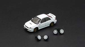 SUBARU IMPREZA WRX 2001 (ЛЕВОРУЛЬНЫЙ) БЕЛЫЙ (ДЛИНА МОДЕЛИ 6-10 СМ)