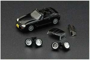 SUZUKI CAPPUCCINO 1991 ЧЕРНЫЙ (ДЛИНА МОДЕЛИ 6-10 СМ)